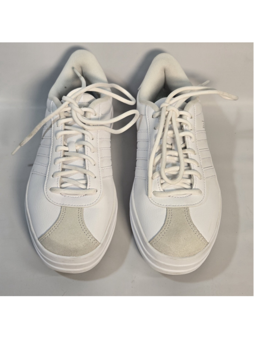 adidas VL Court Bold Platform Sneakers White Tan Womens 7 Casual Retro Shoes